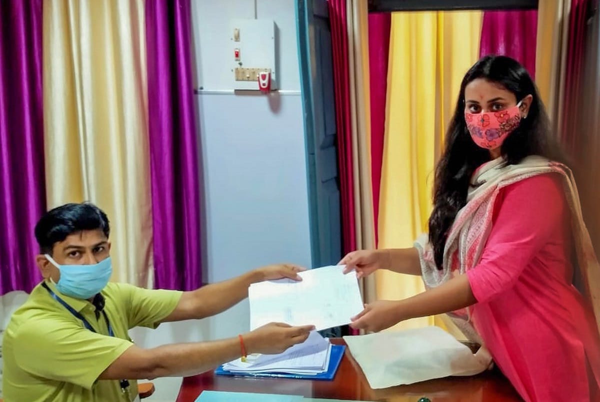 BJP candidate from Jamui Assembly and Shooter Shreyasi Singh files her nomination for Bihar Assembly Election