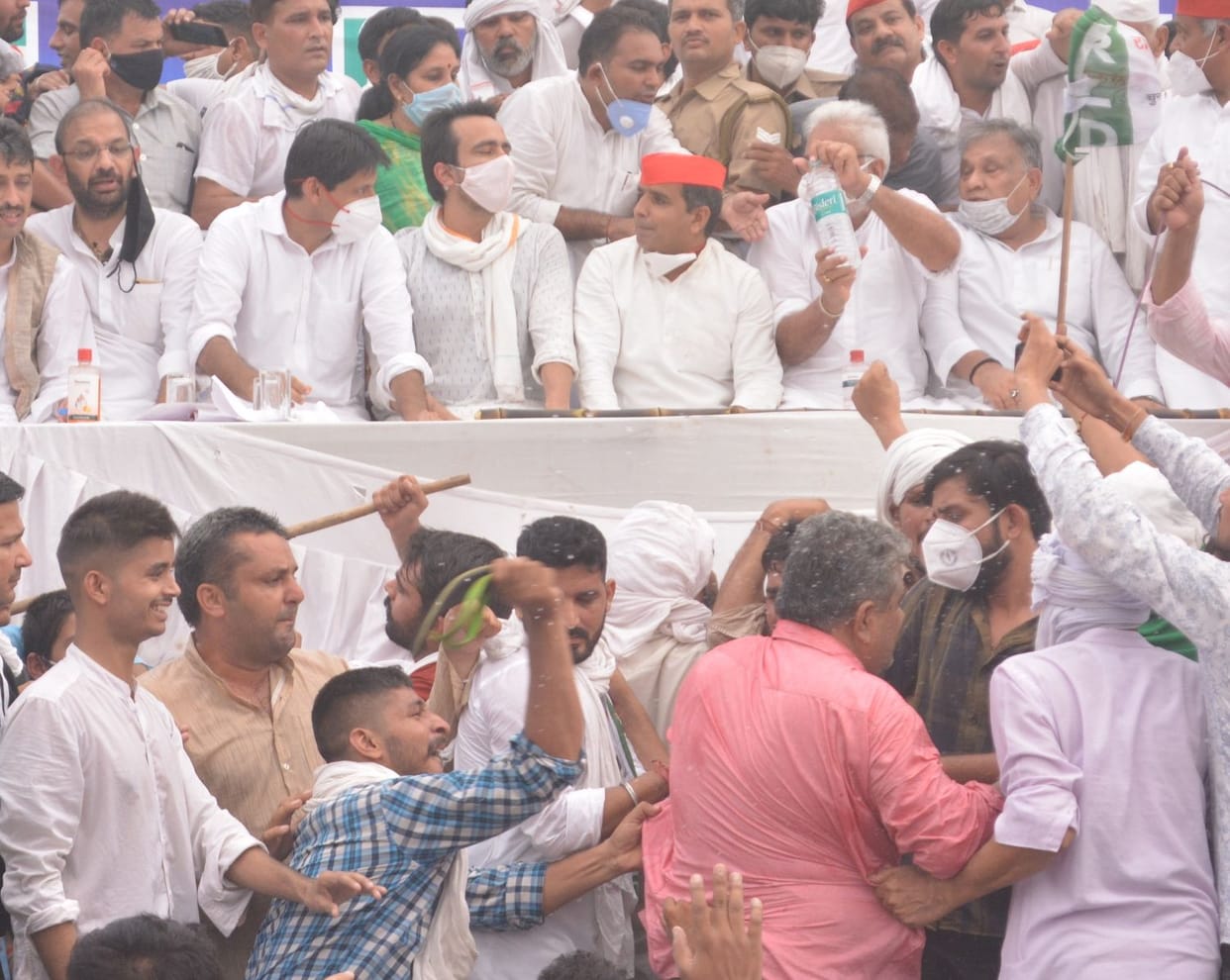 BKU fight over flag hoisting