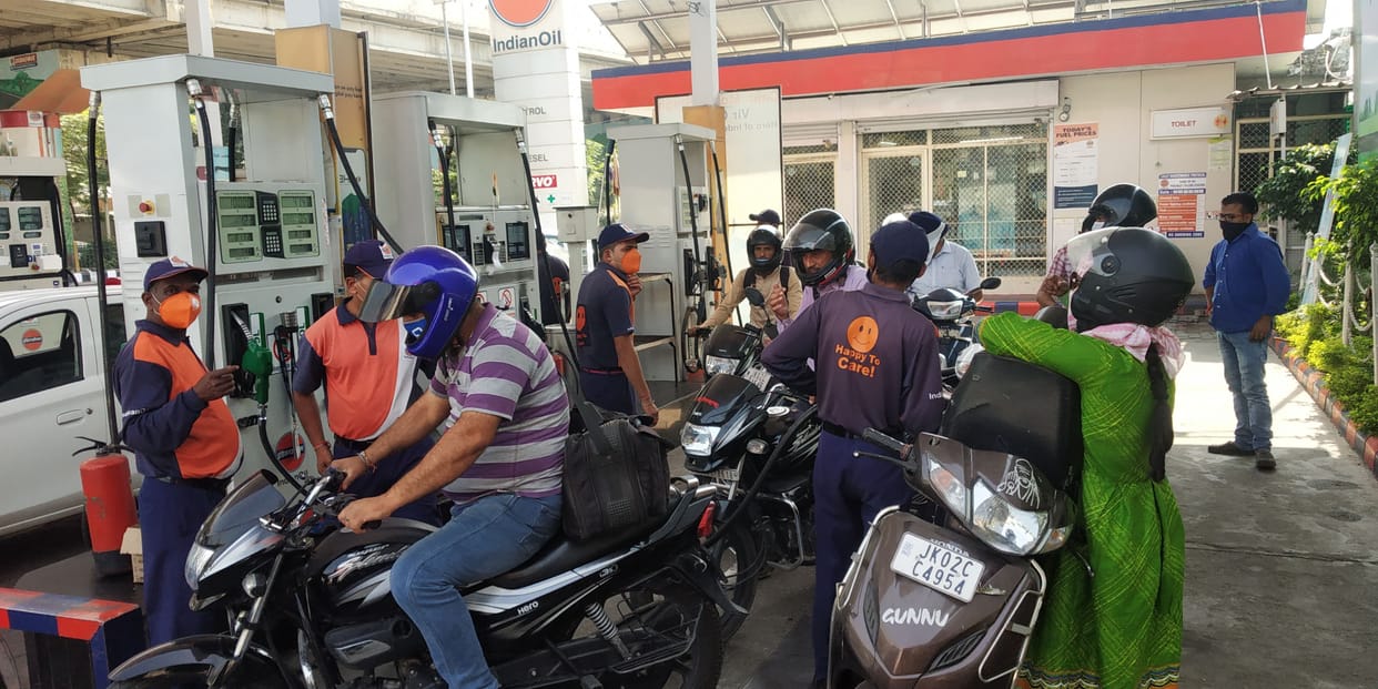 45 tankers arrived with petrol and diesel, but trouble in Jammu and Kashmir