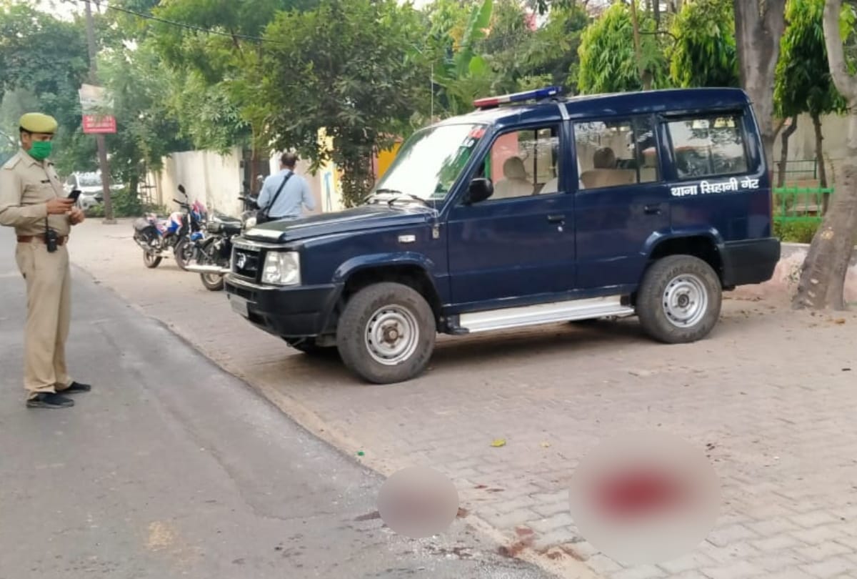 BJP leader uncle naresh tyagi murder cctv footage shows killers came on scooty fire on him till they were sure of death