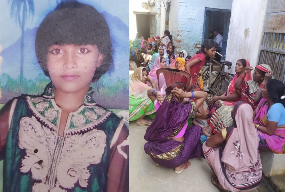 A vehicle hits three girls in kakori two died.
