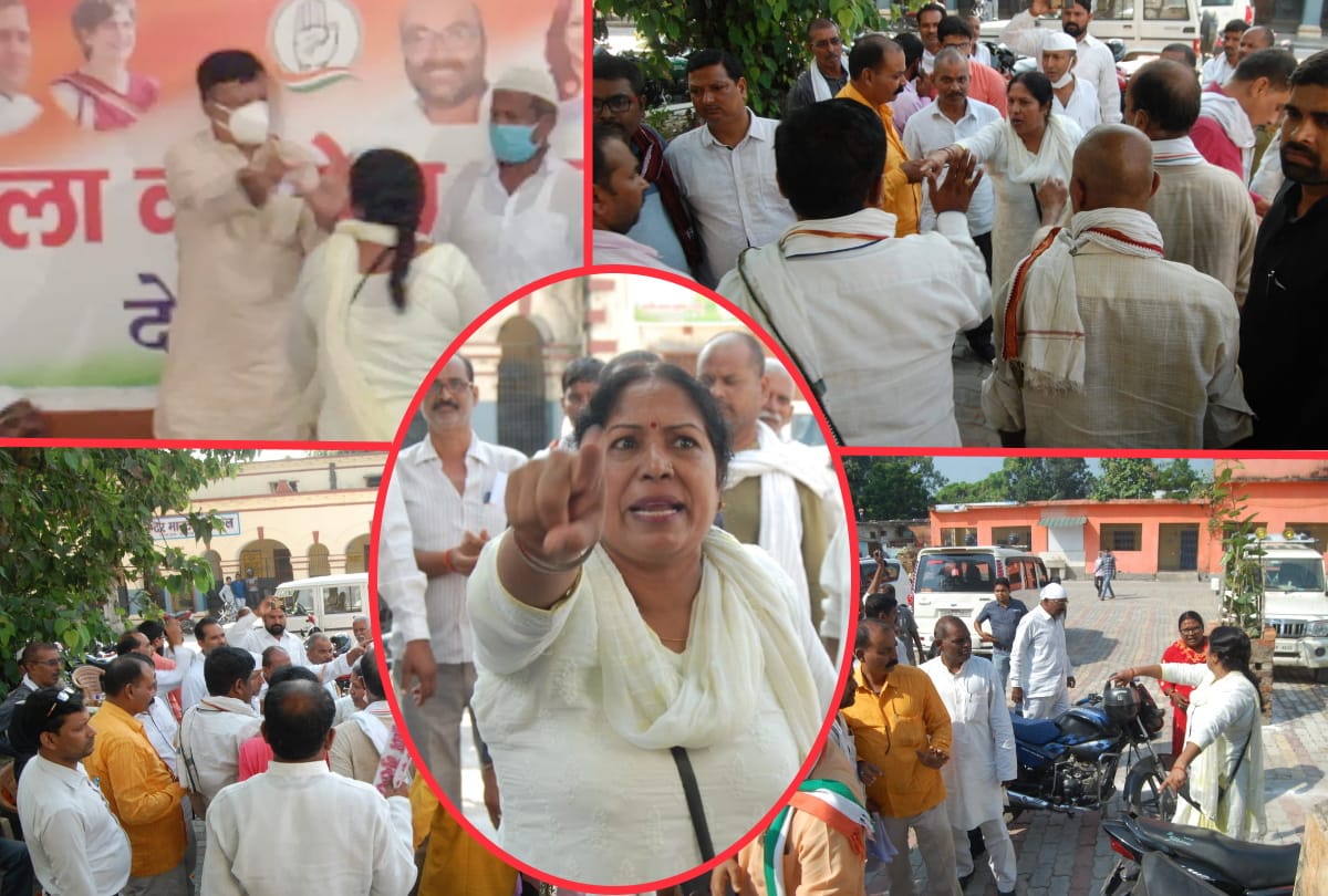 female leader slaps Congress national secretary in deoria