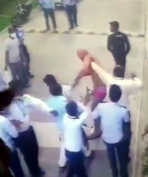 The engineer was brutally beaten up by the maintenance officers and guards in the society