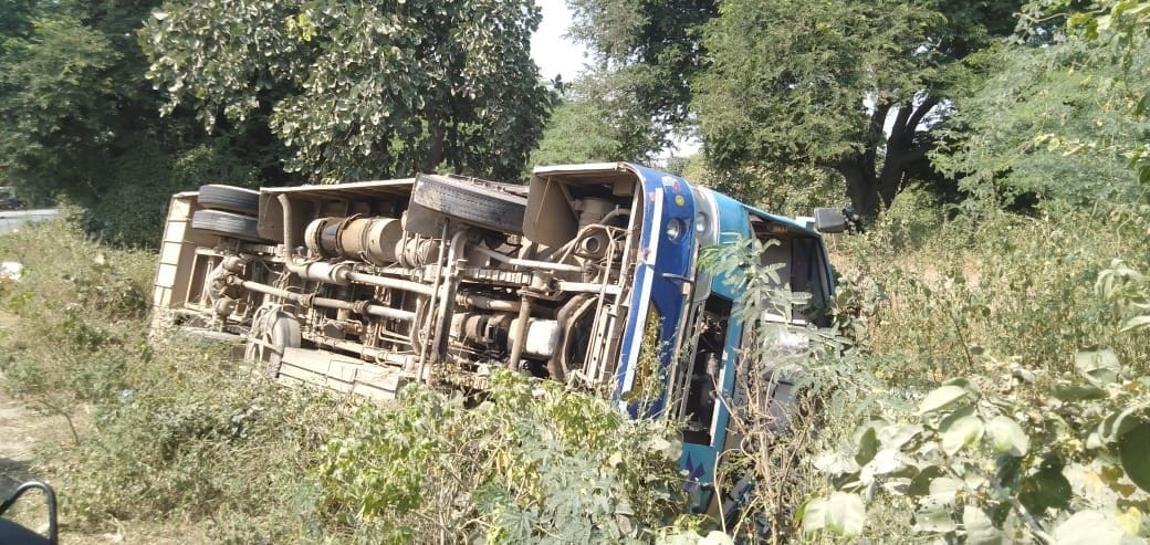 Bus accident near Bagwantpura