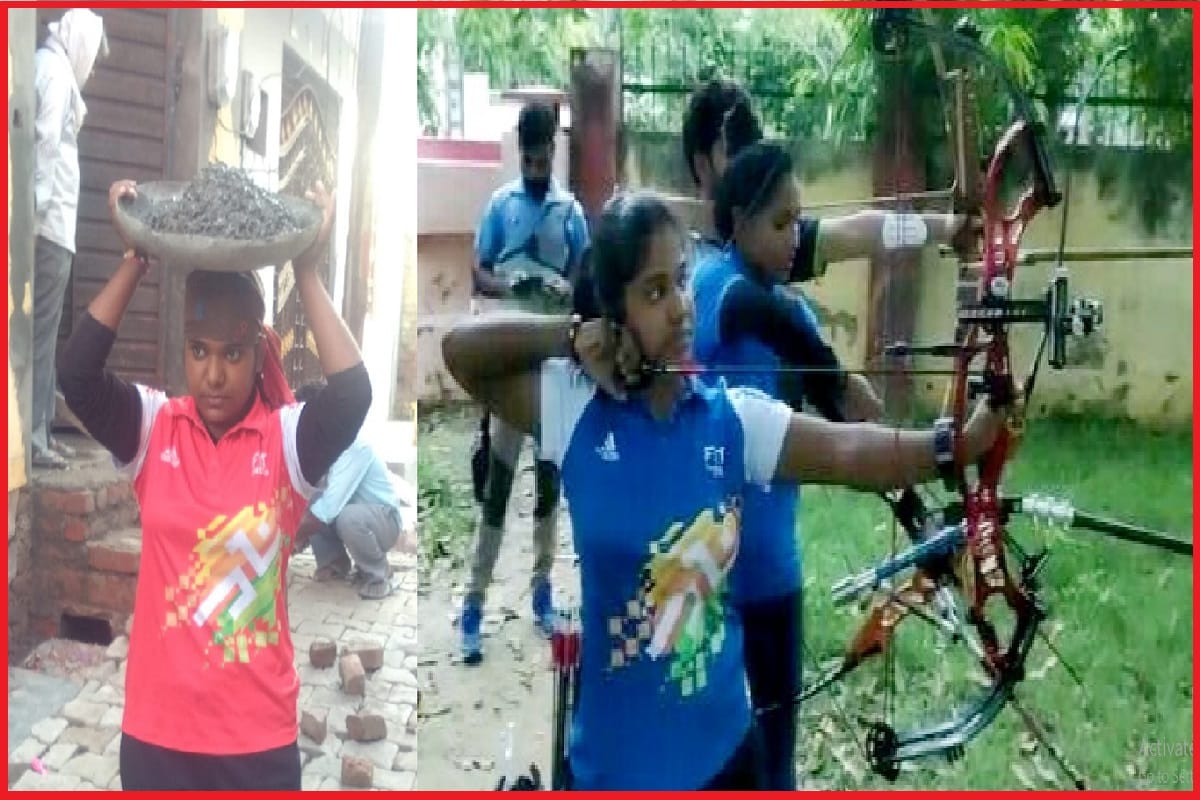Manisha Gagat Meerut News in Hindi: Archer Manisha Gagat are working as a laborer for buy a bow