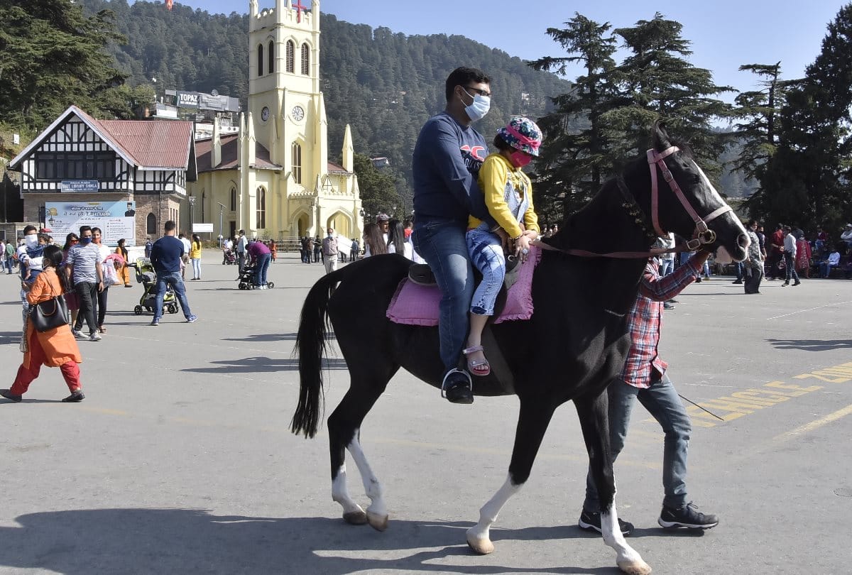 Thousands of tourist reached shimla manali kullu lahaul excited to see atal tunnel rohatng ninty percent hotels booked in shimla kullu manali