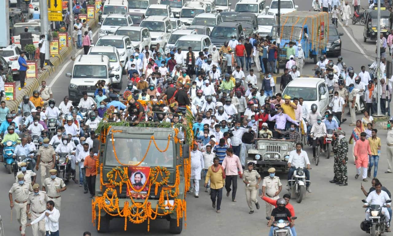 ram vilas paswan cremation in patna, see photoes
