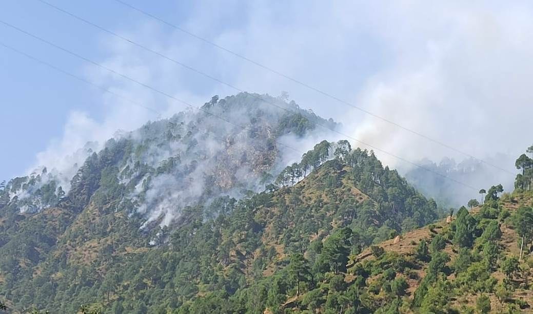 The forests of the village of Suna have been burning for three days