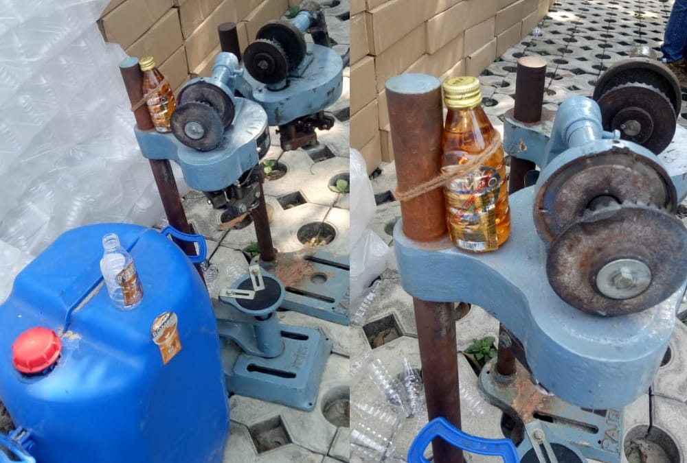 Illigal factory of wine was running in sarojini nagar.
