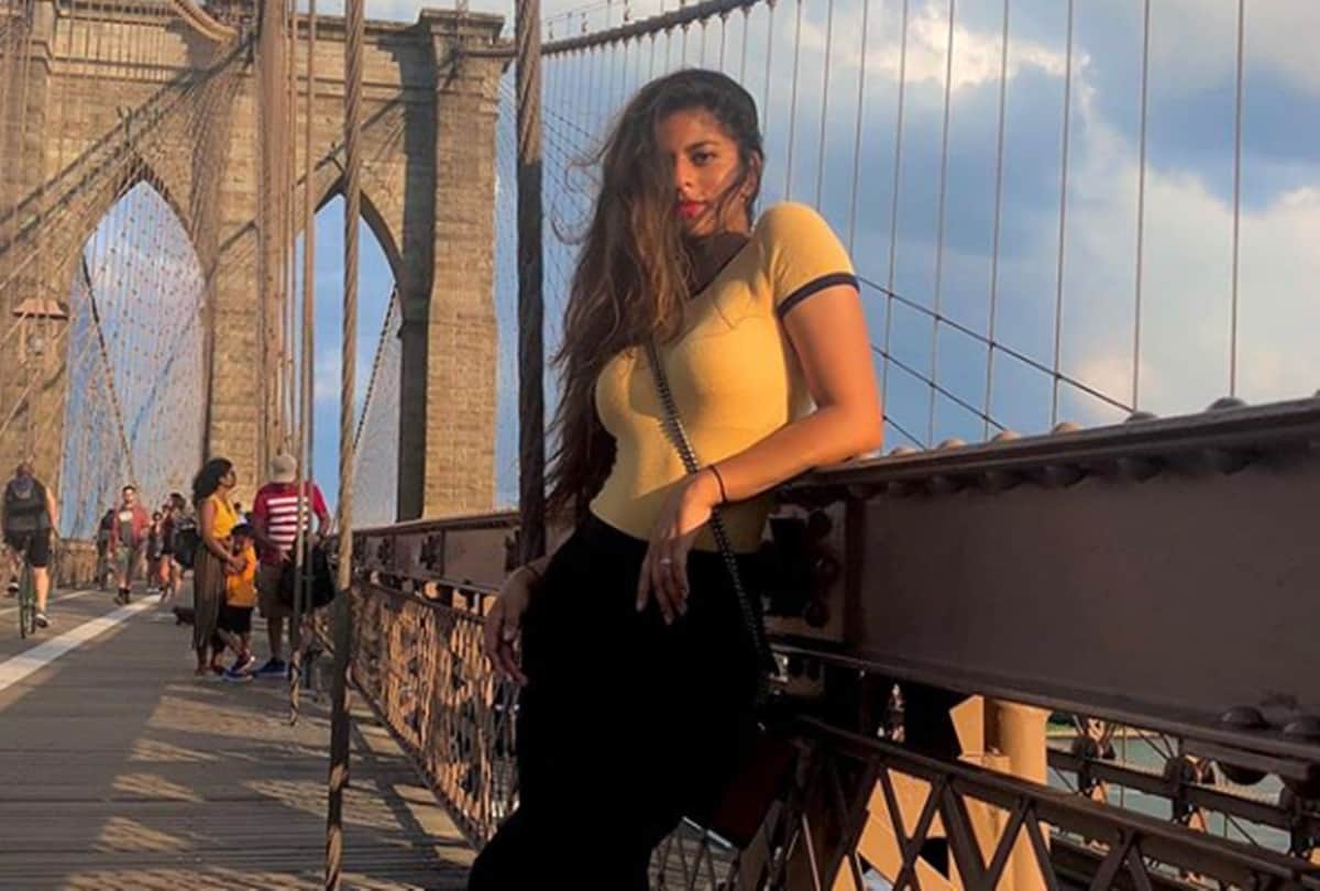 Suhana khan shared throwback photo with shah rukh khan during kkr