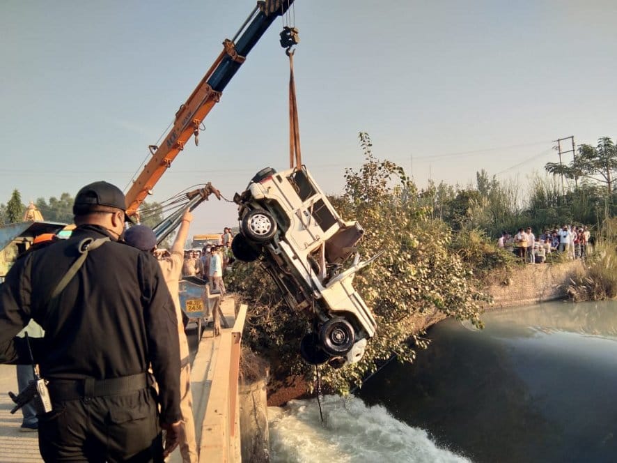 The accident occurred after seeing the broken railing of the bridge