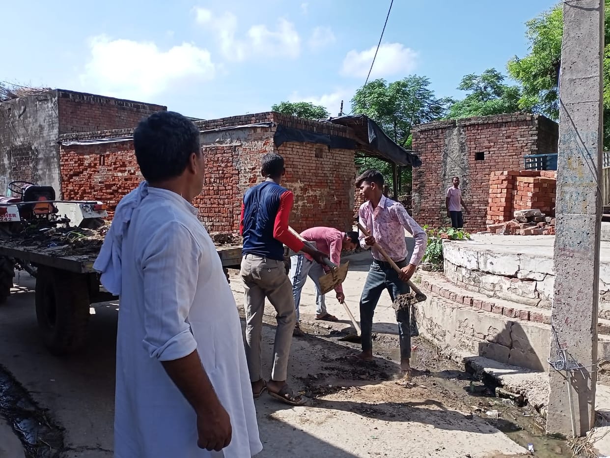 Special cleaning drive was carried out in villages