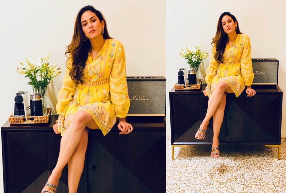 mira rajput in wrapped mini print short dress perfect for summer outing