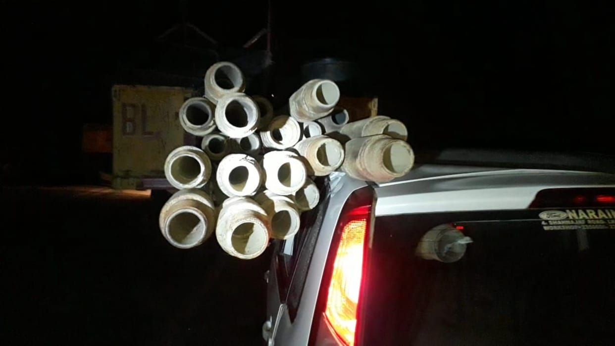 Car collides with pipe laden trolley, engineer dies