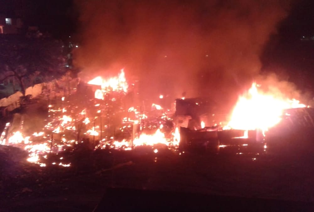 people are searching useful things after control on fire in lucknow
