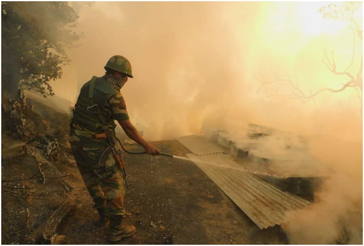 major forest fire had broken out in village Horna of District Kishtwar