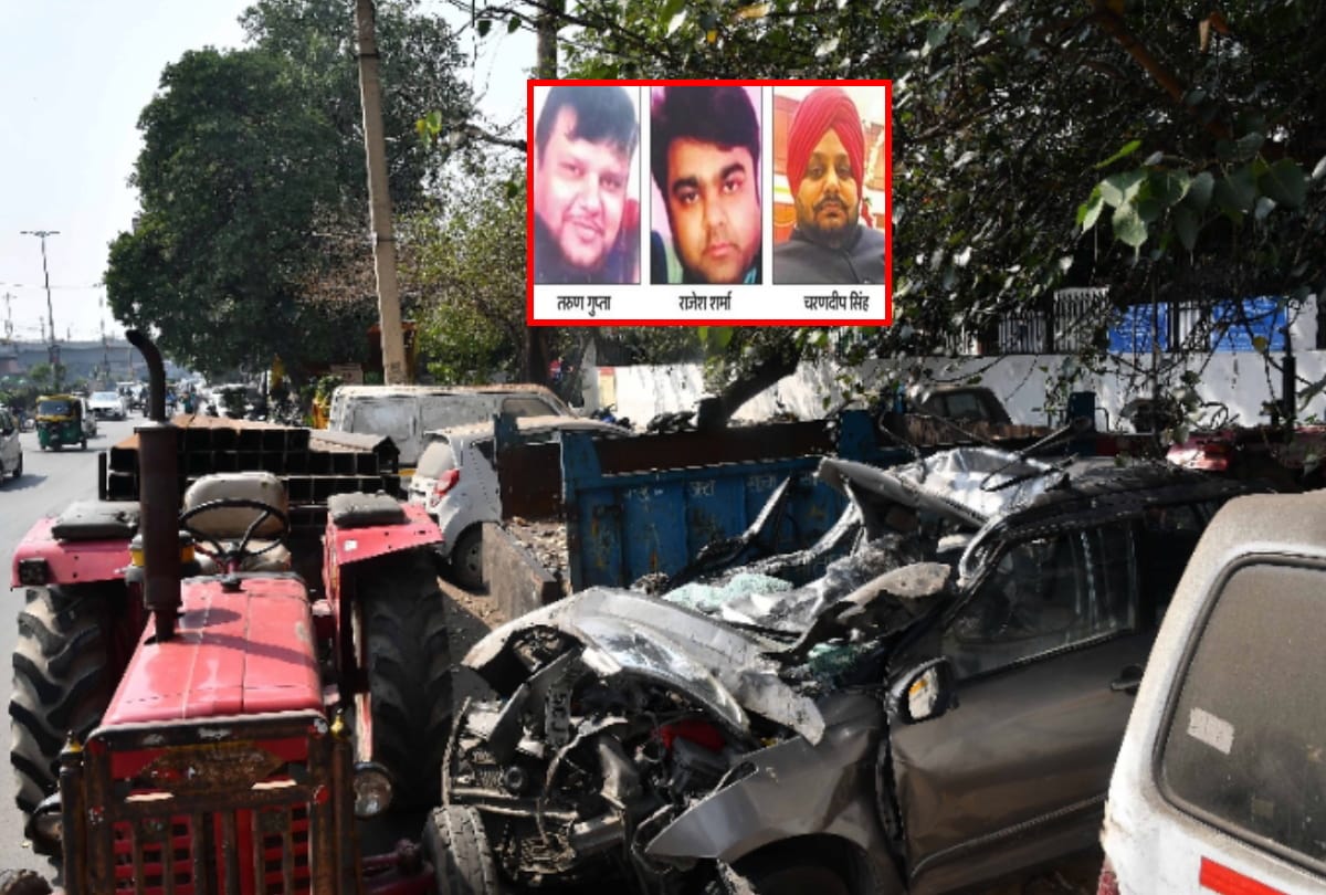 Delhi tractor car fatal accident in motinagar three friends died cremation also together whole area mourning their death