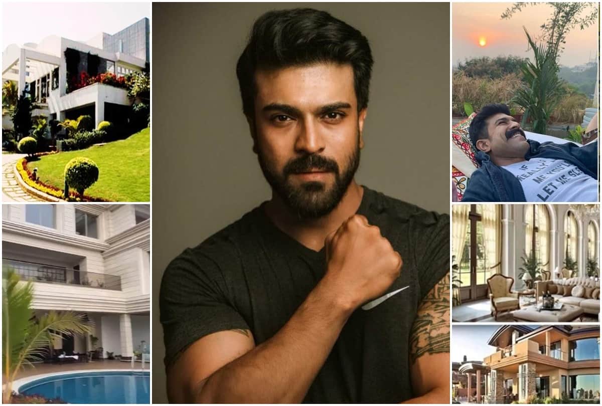 South Indian megastar Chiranjeevi Son Ram Charan lives with family in a luxurious house
