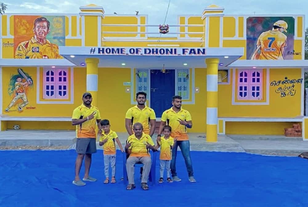 IPL 2020: CSK fan who painted his house yellow and named it Home of Dhoni fan 