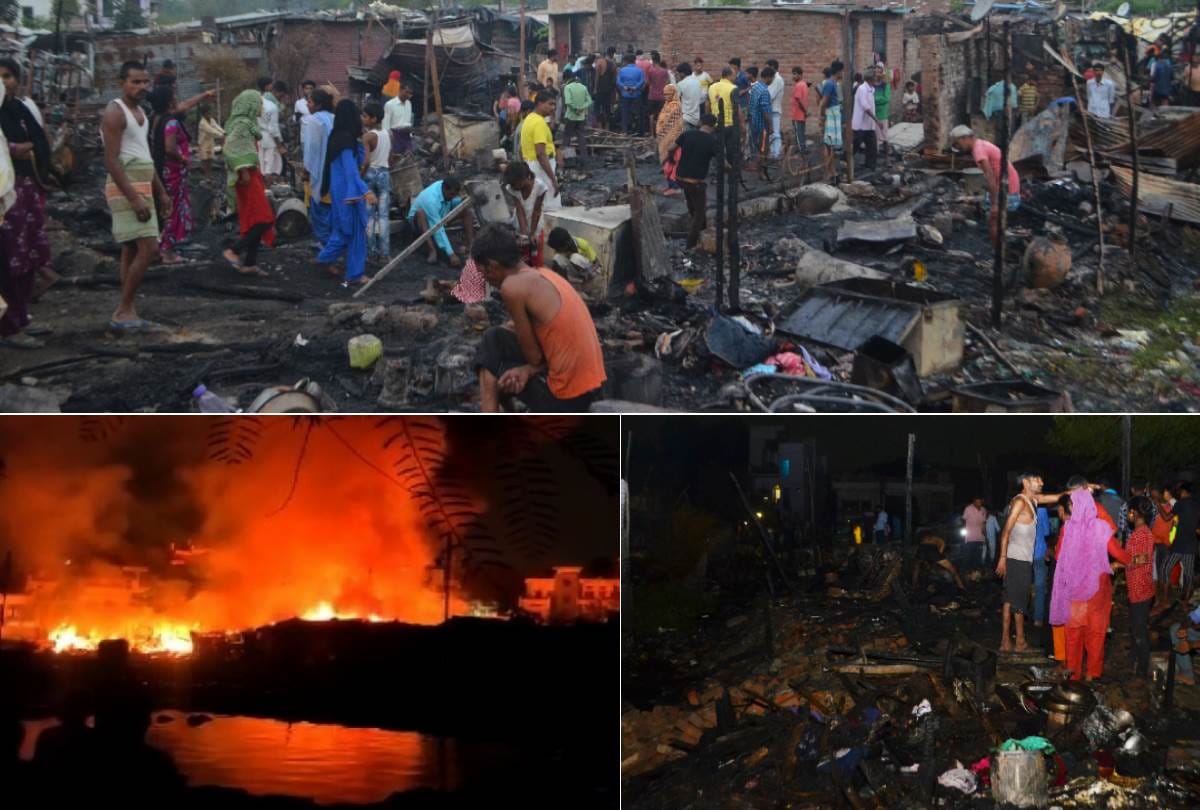 people are searching useful things after control on fire in lucknow