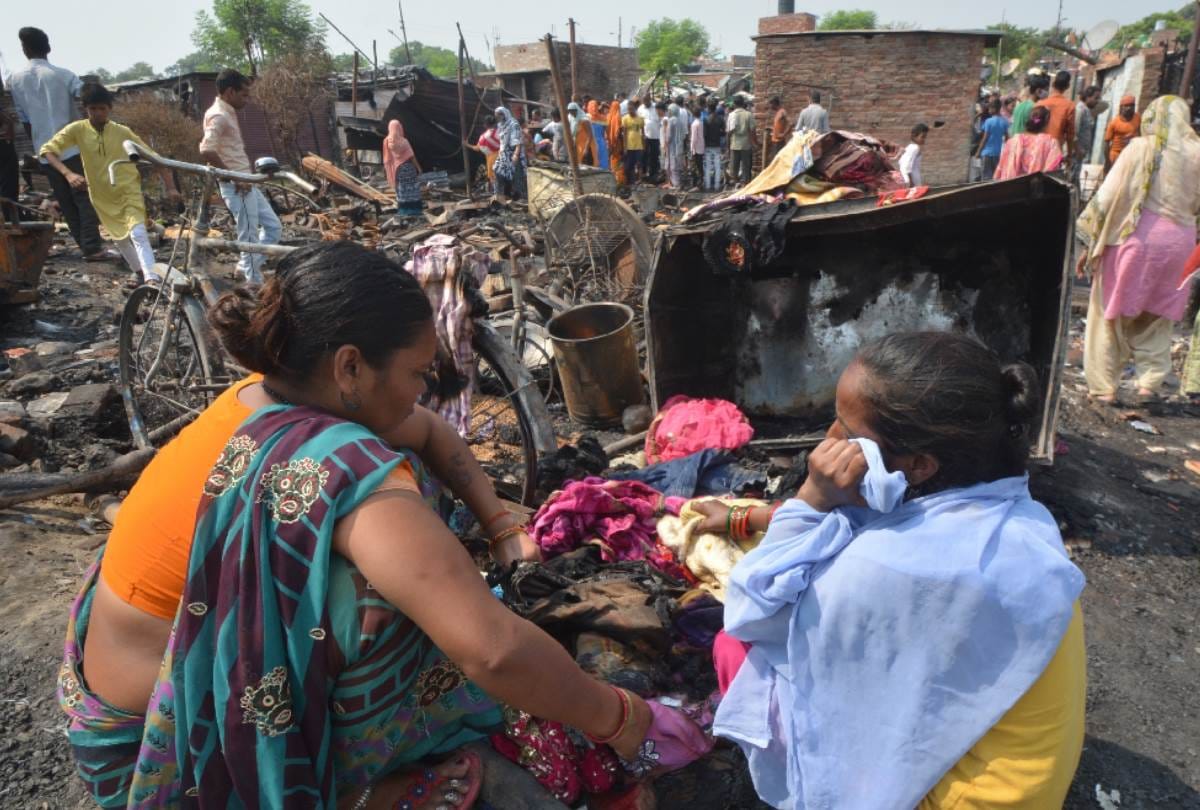 people are searching useful things after control on fire in lucknow