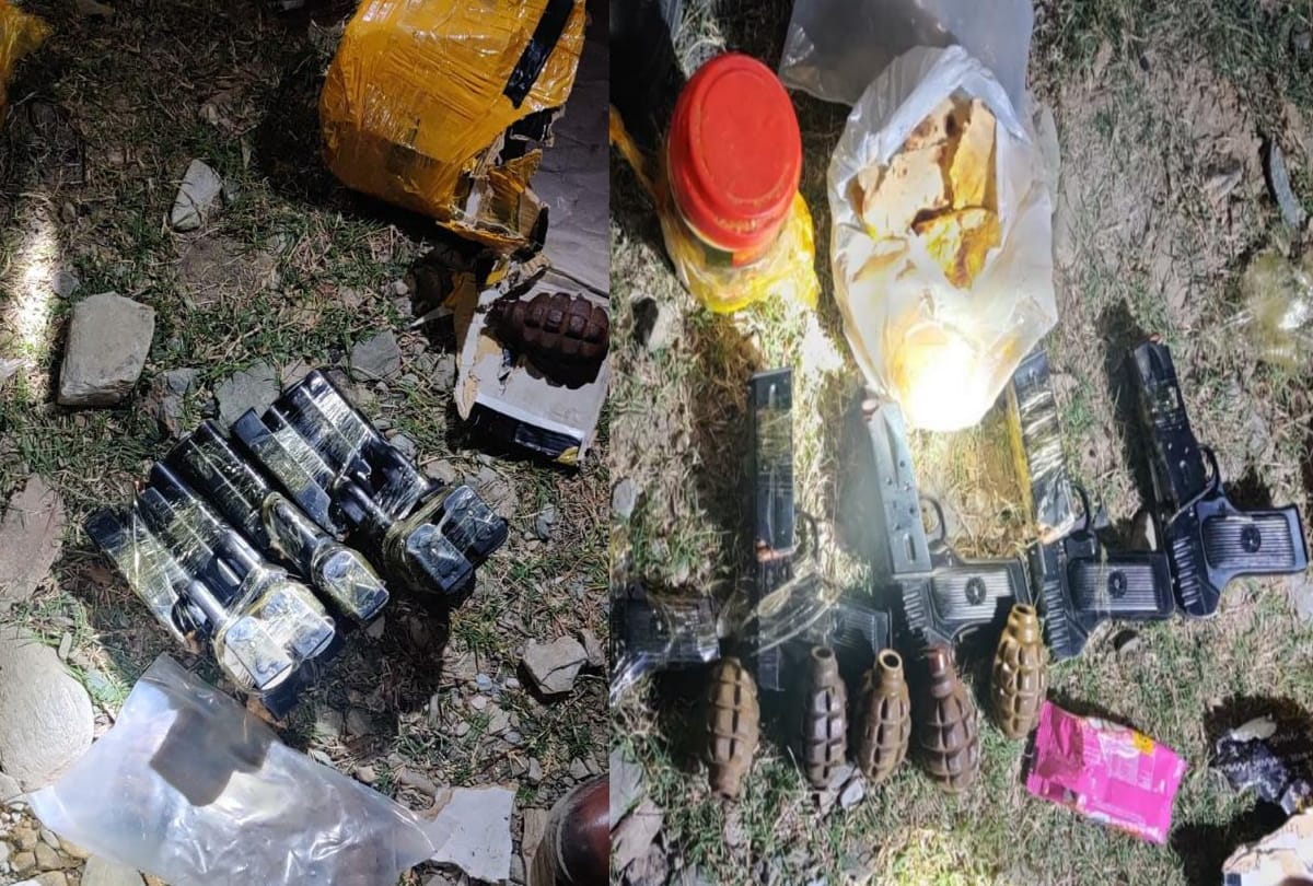 jammu kashmir 5 pistols, 10 magazines recovered from suspicious bag in Teetwal Kupwara