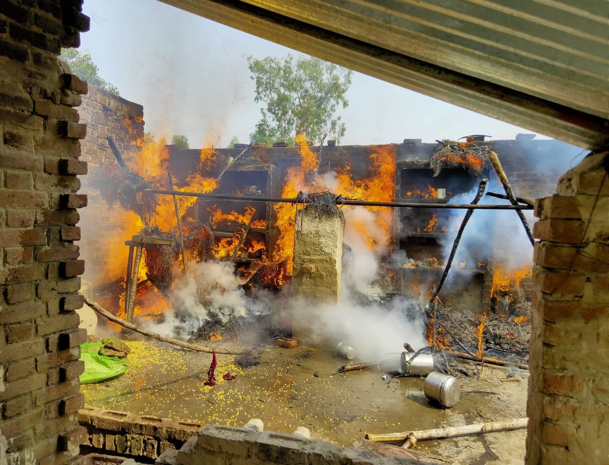 chappar caught fire, harm of 40thosand