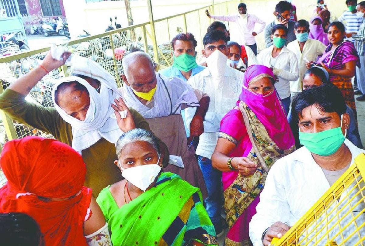 After screening in front of OPD patients enter the hospital