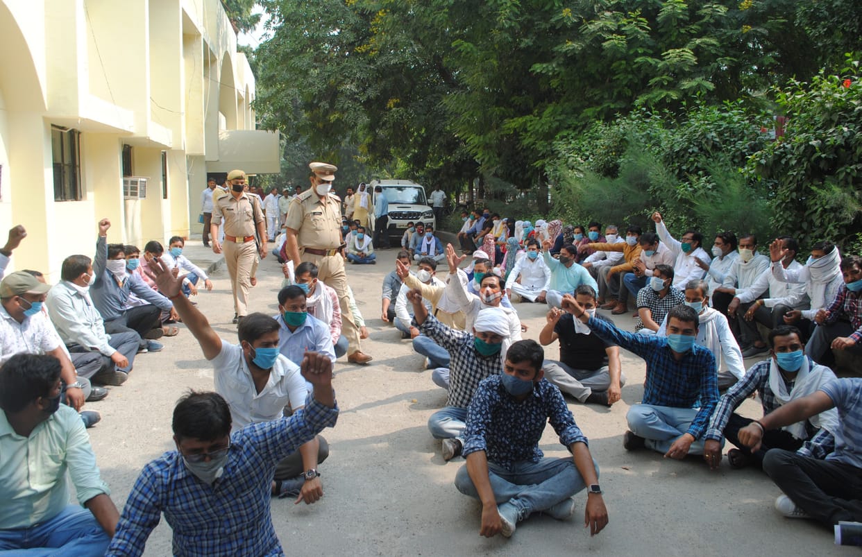 protest,etawah,etawah news
