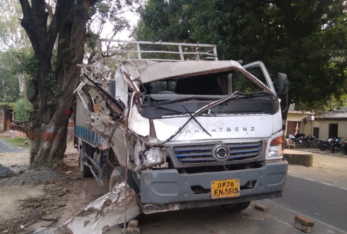one man killed in road accident at maharajganj