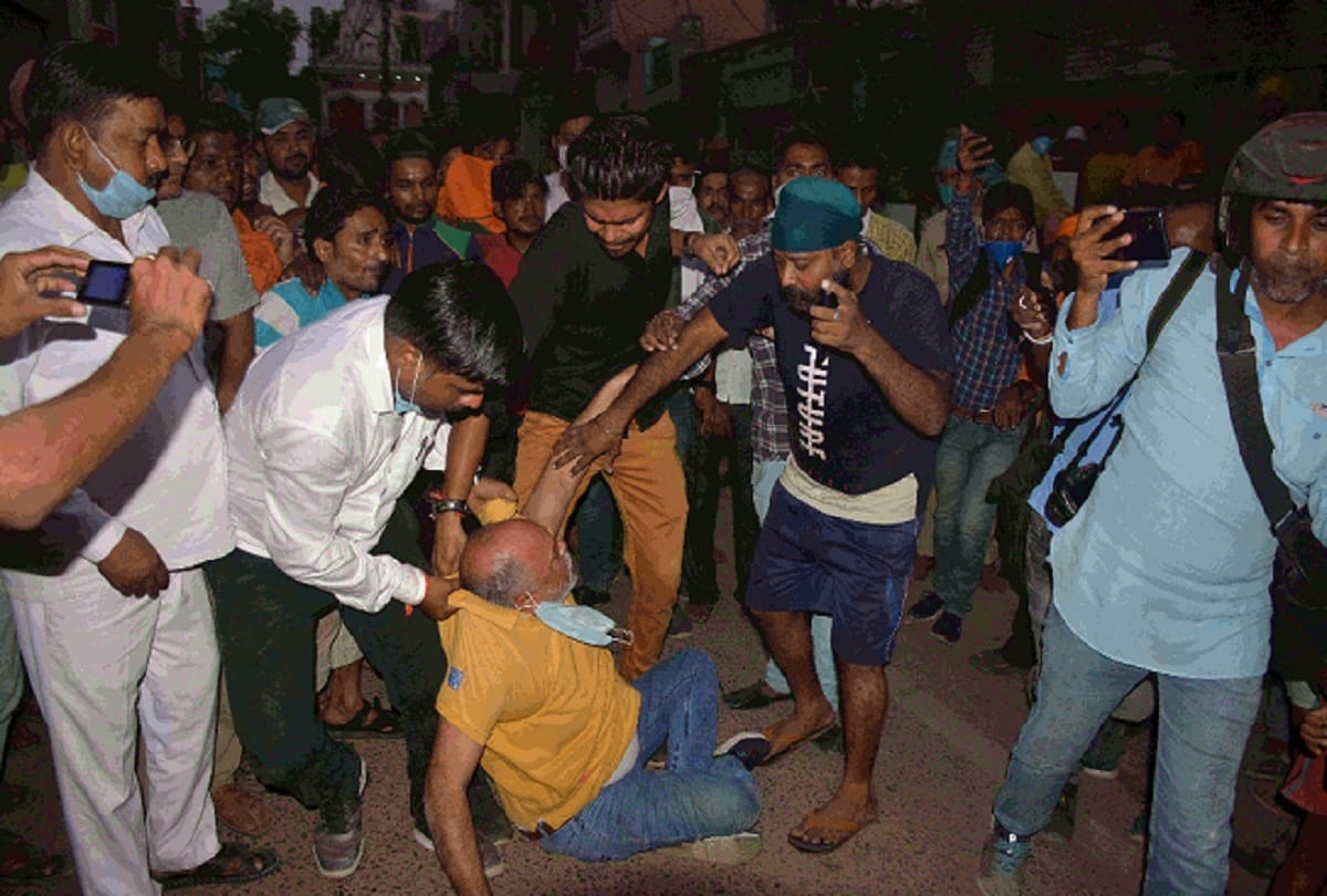 toy factory blast in aligarh People beat up Congress leader in Aligarh