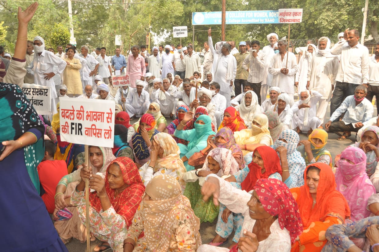 Uproar of supporters against FIR registered against Gurugram MLA Balraj Kundu in Gurugram