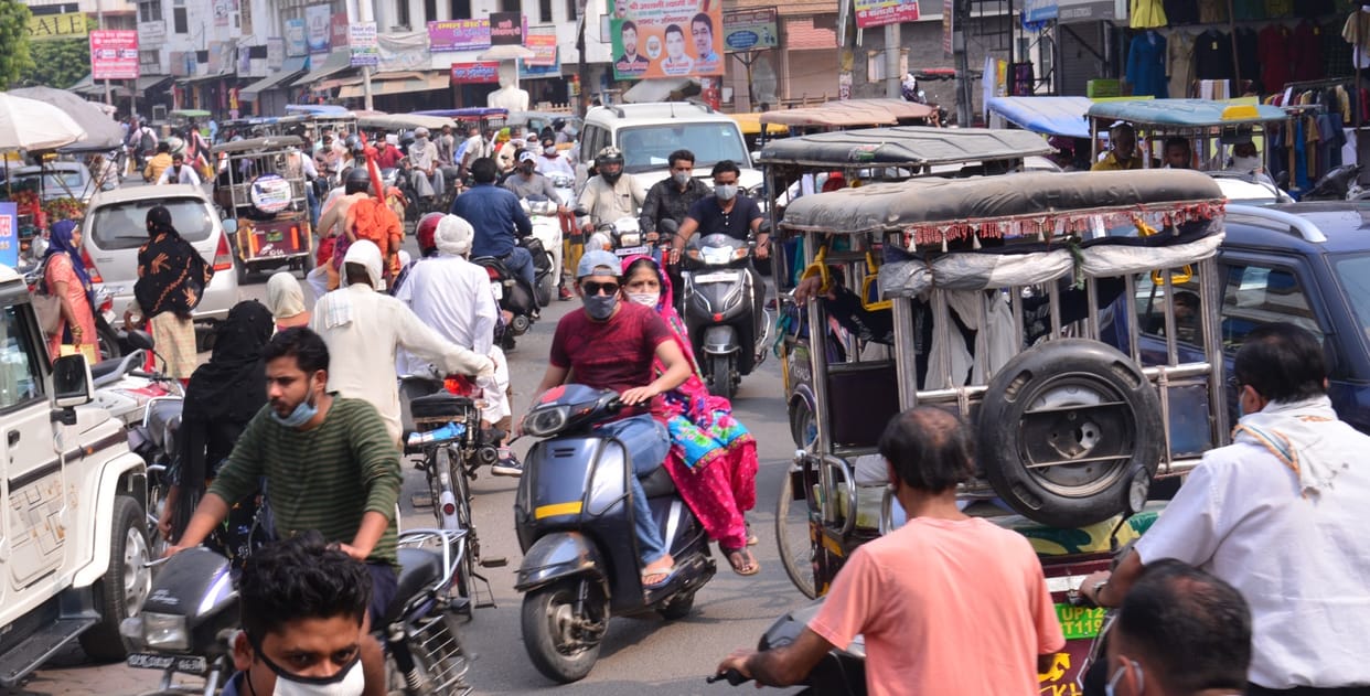 People forgot social distancing, started getting jammed