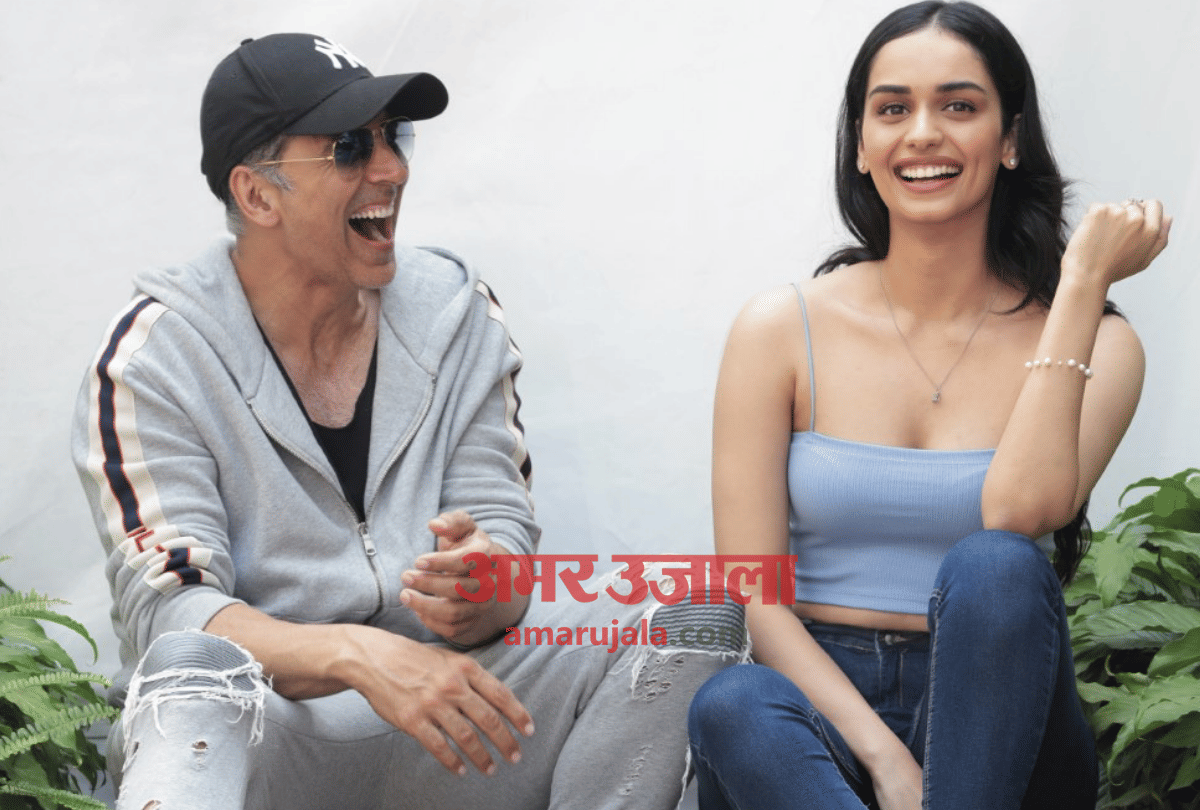first picture of the Akshay Kumar and Manushi Chhillar from the set of prithviraj