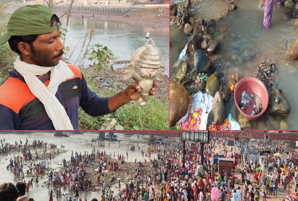 Haridwar: Youth Got Lord Ganesha Silver Idol during Ganga closed in Har Ki pauri