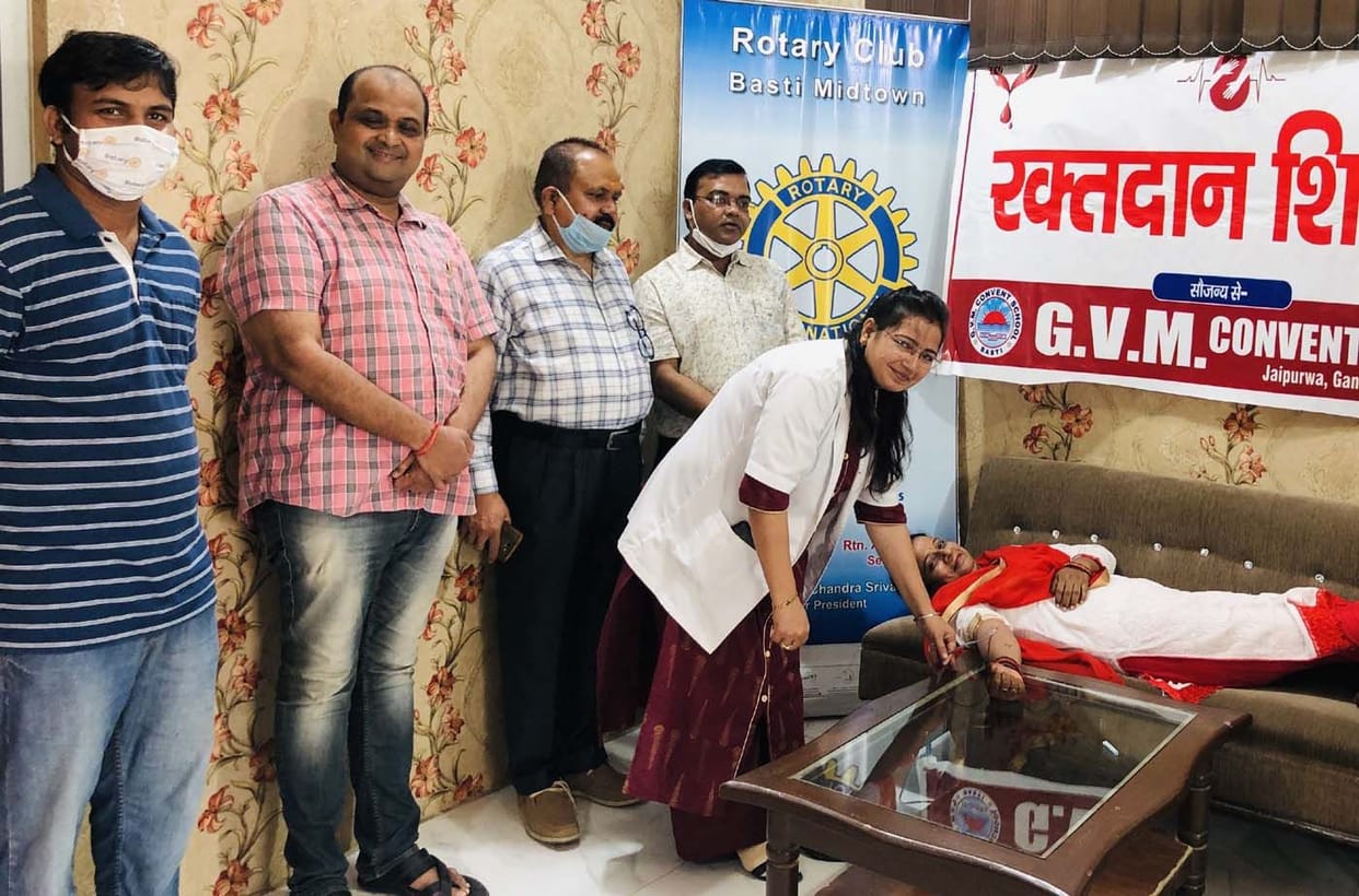People donated blood