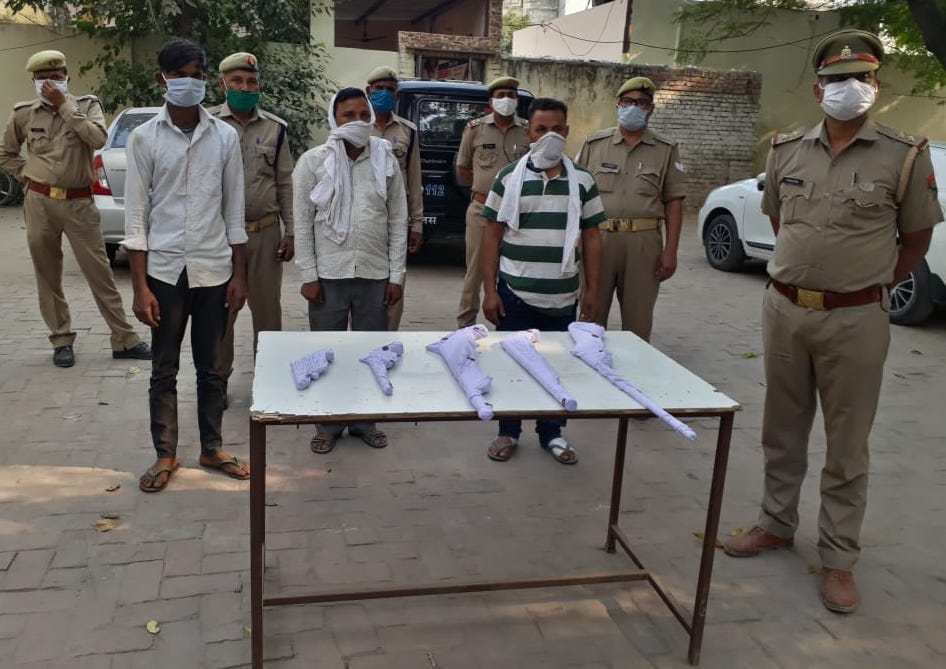 Three crooks arrested in encounter, two absconding