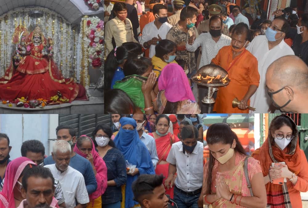 Pics of Lucknow temple on the first day of Navratra.