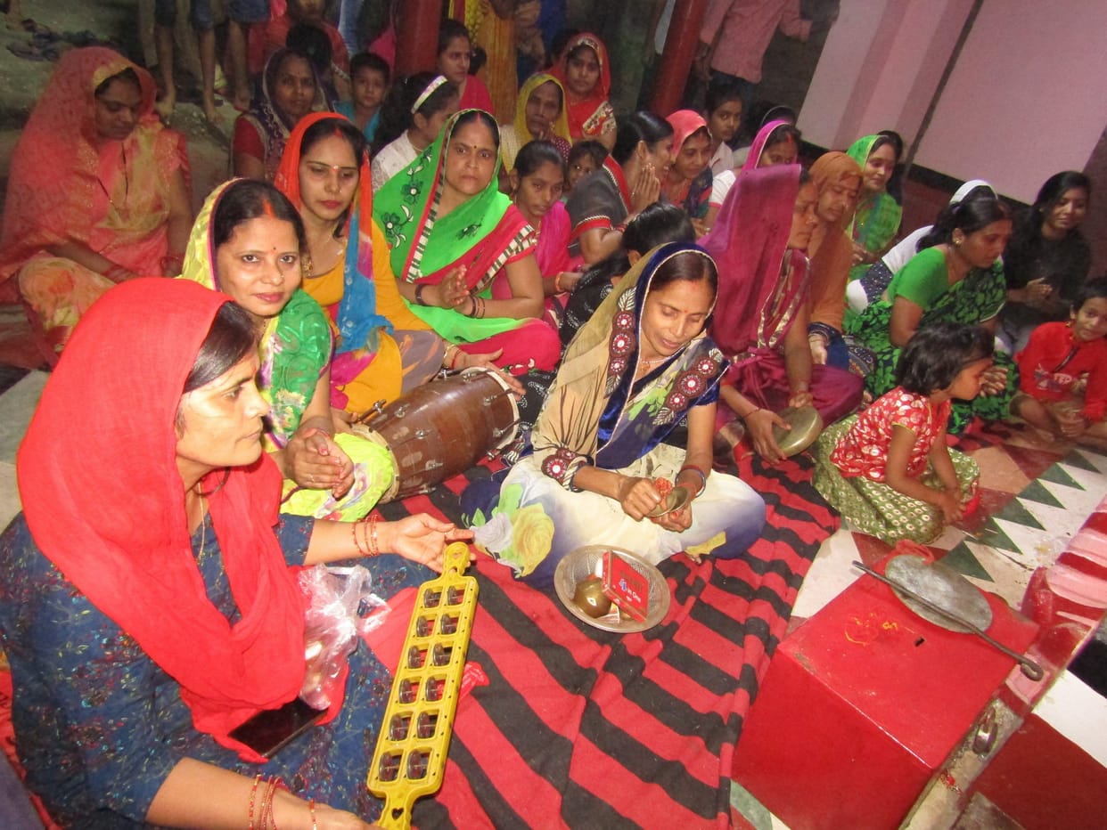Devotees of Brahmacharini form worshiped