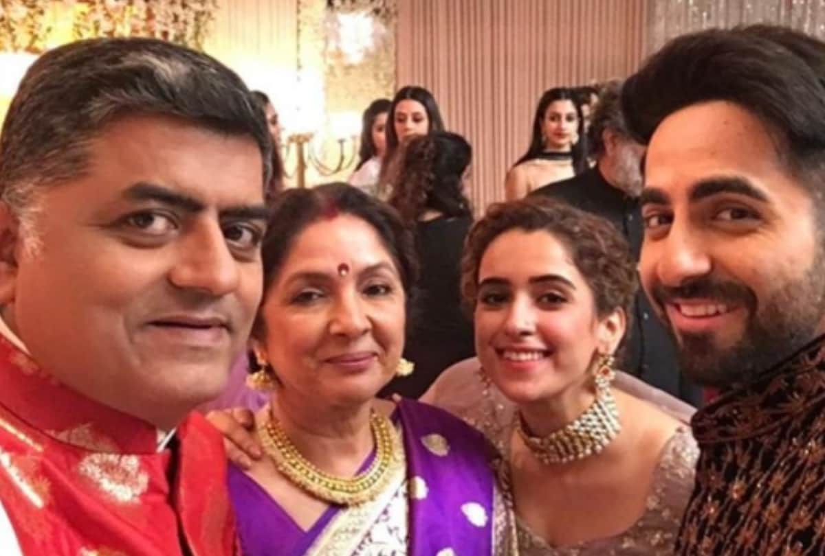 Neena Gupta share photo Ayushmann Khurrana Gajraj Rao and Sanya Malhotra 2 years of Badhaai Ho