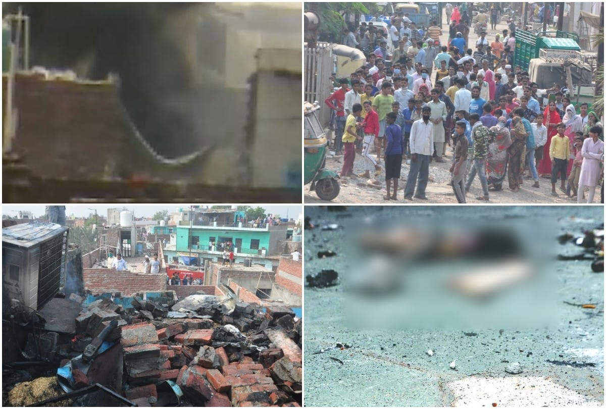 blast in illegal cracker factory in agra