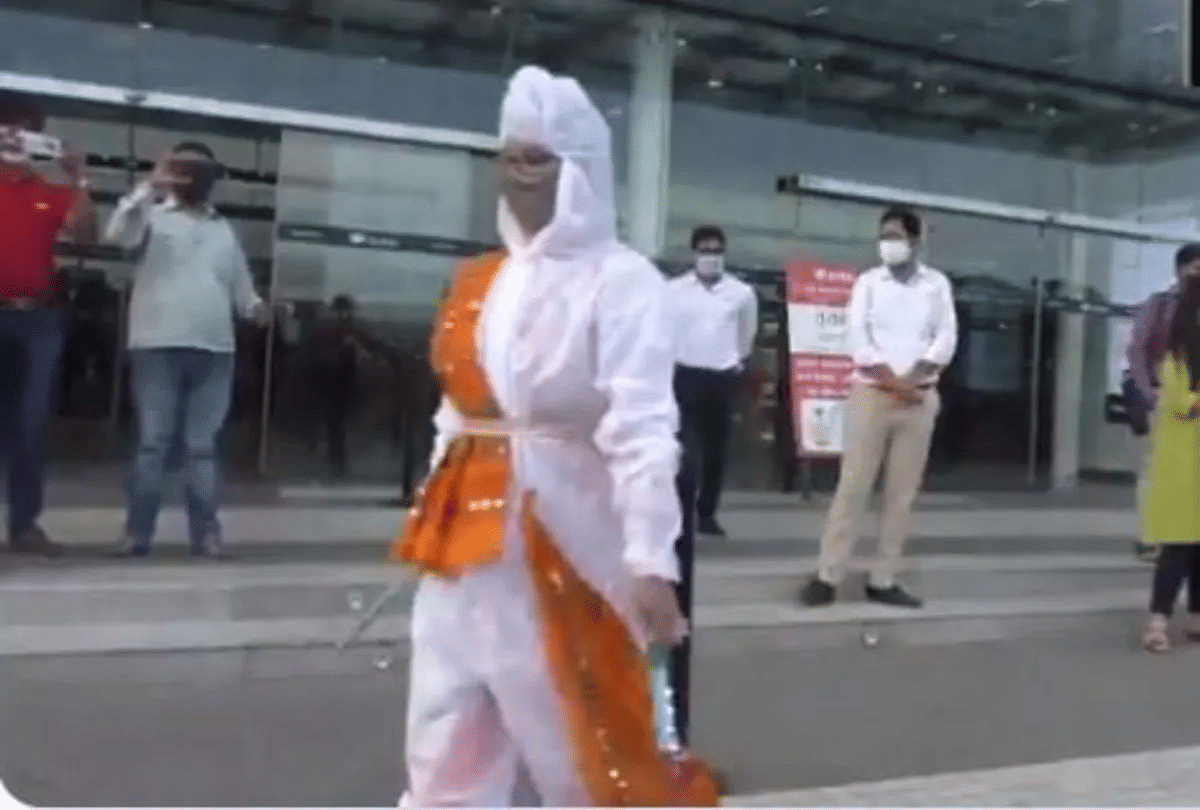 navratri 2020 garba dance in customized ppe kits