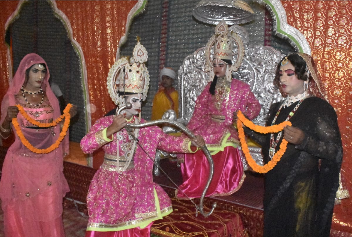 Ramlila celebration of second day photos in arya nagar mansarovar  Maidan gorakhpur
