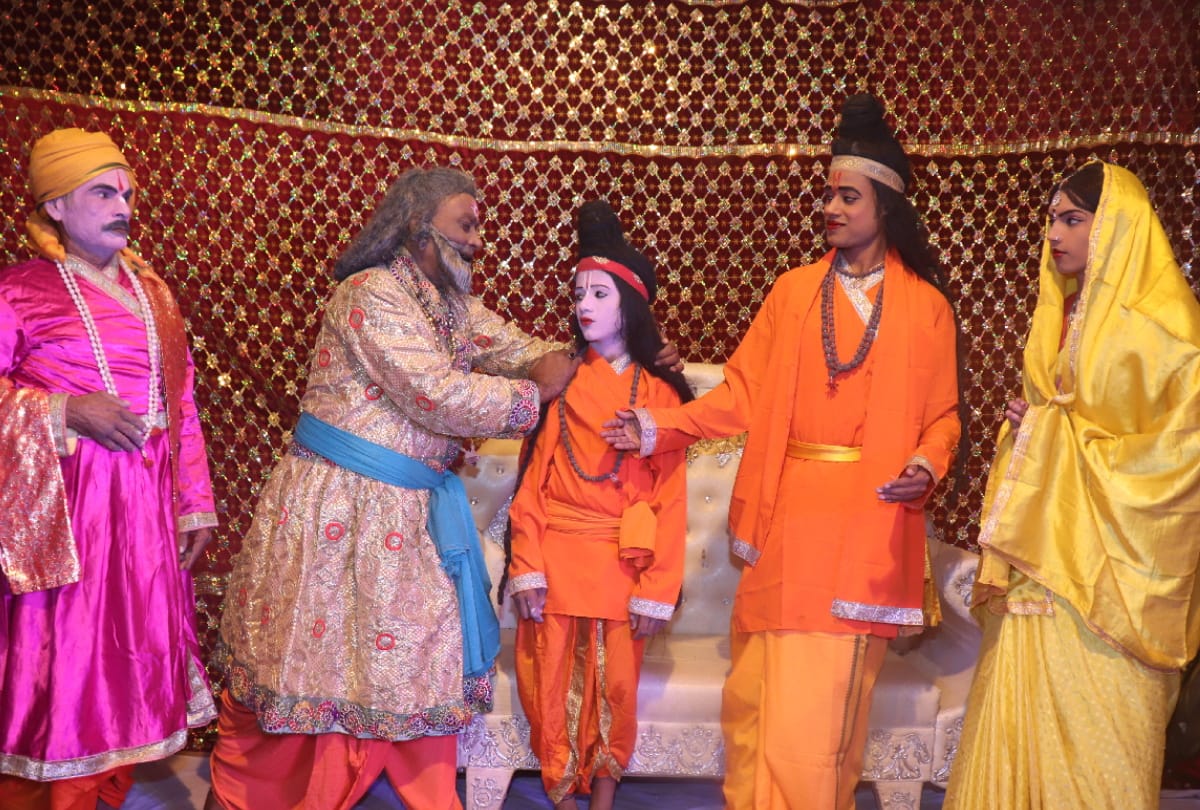 Ramlila celebration of second day photos in arya nagar mansarovar  Maidan gorakhpur
