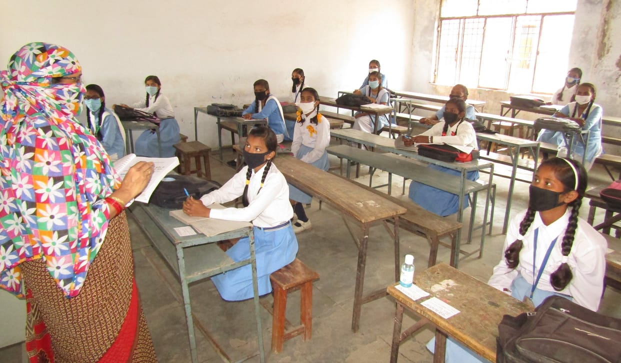 Students reached schools very less on the first day
