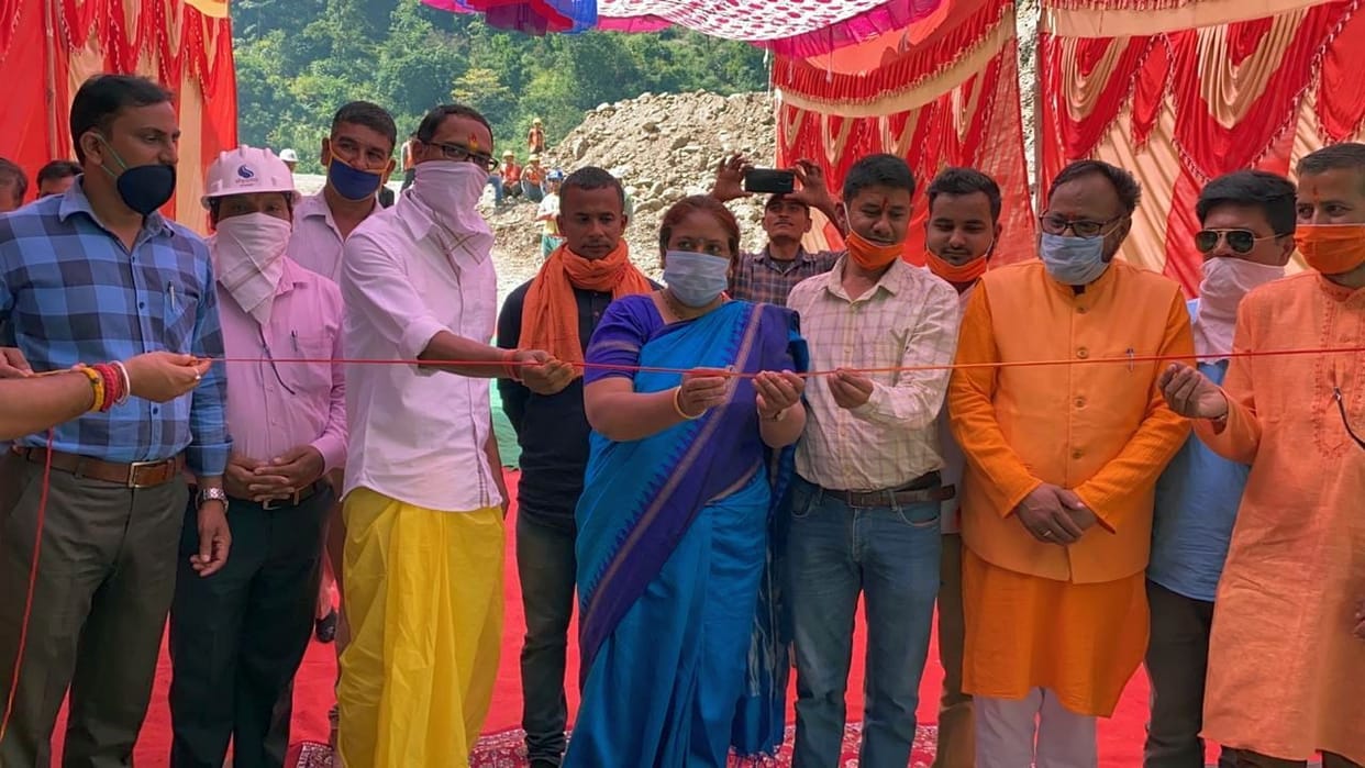 Foundation stone for four km tunnel of 21 MW small power project
