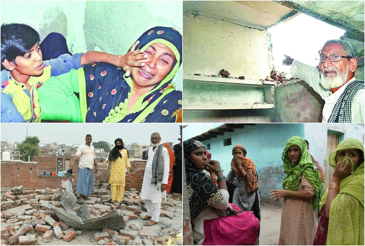 panic in new azampada after illegal cracker factory blast in agra