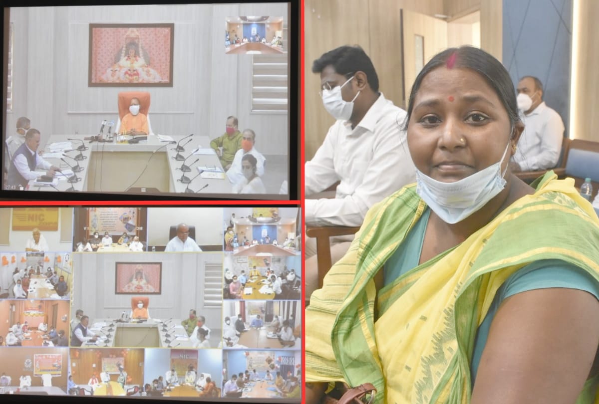 CM Yogi Adityanath talked to Sudha Singh village head of Unaula during virtual meeting