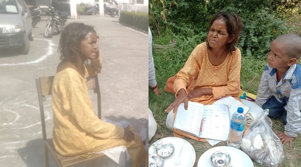 haridwar news: education double MA, yet woman begging in haridwar