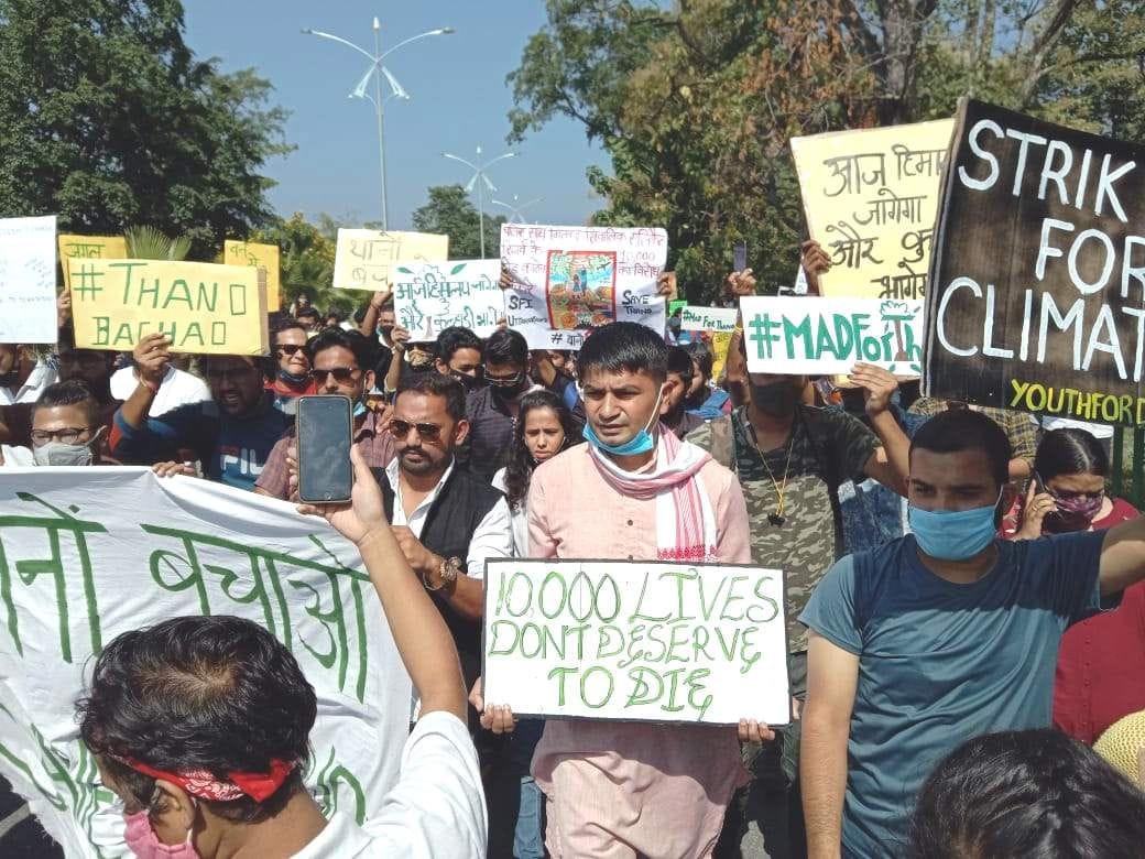 Human chain made to save trees